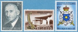 BELGIEN 1967 M1477-9** blandade motiv 3 kpl