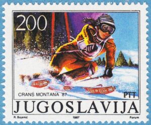 JUGOSLAVIEN 1987 M2215** skidsport 1 kpl