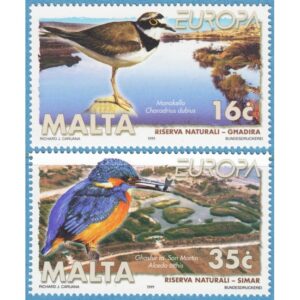 MALTA 1999 M1065-6** enda fåglar i serien