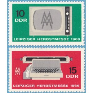 DDR 1966 M1204-5** TV – skrivmaskin 2 kpl