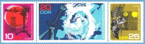 DDR 1968 M1343-5** meteorologi 3 kpl i strip