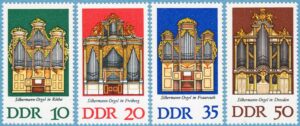 DDR 1976 M2111-4** Silbermann-orglar 4 kpl