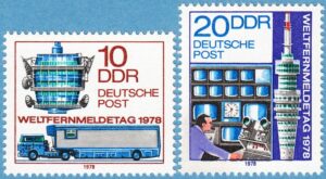 DDR 1978 M2316-7** världstelekommunikationsdagen 2 kpl