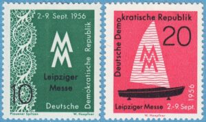DDR 1956 M536-7** Leipzig höstmässa 2 kpl
