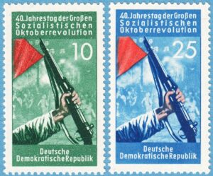 DDR 1957 M601-2** oktoberrevolutionen 2 kpl