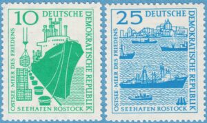 DDR 1958 M663-4** Rostock hamn 2 kpl