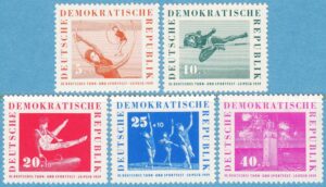 DDR 1959 M707-11** gymnastik höjdhopp 5 kpl