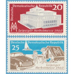DDR 1960 M781-2** Leipzig operahus – bil – tält 2 kpl