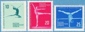 DDR 1961 M830-2** gymnastik 3 kpl