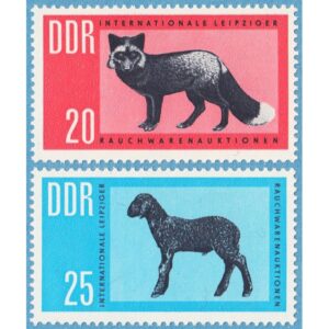 DDR 1963 M945-6** pälsauktioner 2 kpl