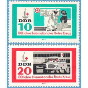 DDR 1963 M956-7** röda korset 2 kpl