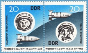 DDR 1963 M970-1** Vostok 5 & 6 – 2 kpl i par