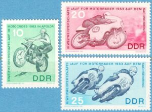 DDR 1963 M972-4** motorcykeltävling 3 kpl