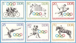 DDR 1964 M1033-8** sommar-OS 6 kpl