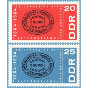 DDR 1964 M1054-5** internationella arbetsföreningen 2 kpl