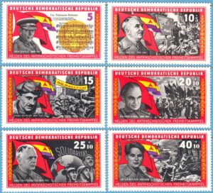 DDR 1966 M1196-01** internationella brigaden i Spanien 6 kpl