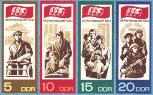 DDR 1967 M1268-71** partikongress 4 kpl