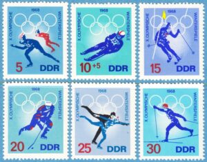 DDR 1968 M1335-40** vinter-OS 6 kpl