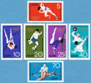 DDR 1968 M1404-9** sommar-OS 6 kpl