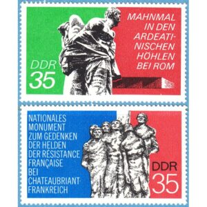 DDR 1974 M1981-2** minnesmonument 2 kpl