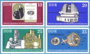 DDR 1975 M2061-4** vetenskapsakademin 4 kpl