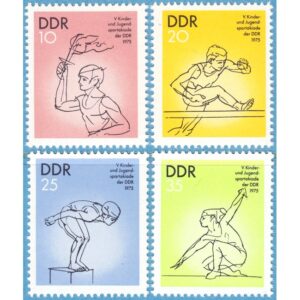 DDR 1975 M2065-8** ungdomens sportarkiad 4 kpl