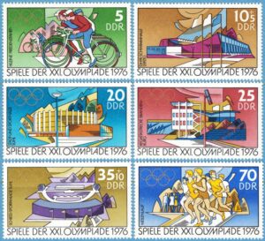 DDR 1976 M2126-31** sommar-OS 6 kpl