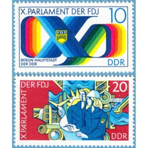 DDR 1976 M2133-4** ungdomens parlament 2 kpl