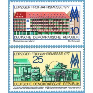 DDR 1977 M2208-9** Leipzig vårmässa 2 kpl