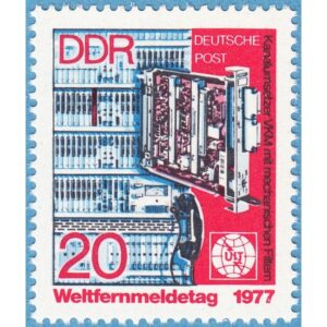 DDR 1977 M2223** världskommunikationsdagen 1 kpl