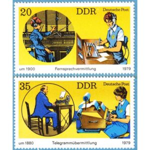 DDR 1979 M2400-1** telekommunikationer 2 kpl