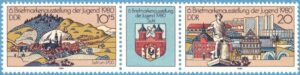 DDR 1980 M2532-3** frimärksutställning ungdom 2 kpl i strip