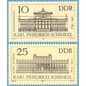 DDR 1981 M2619-20** Karl Friedrich Schinkel 2 kpl