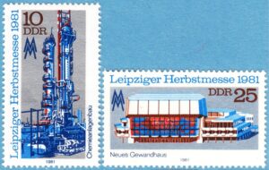 DDR 1981 M2634-5** Leipzig höstmässa 2 kpl