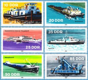 DDR 1981 M2651-6** båtar 6 kpl