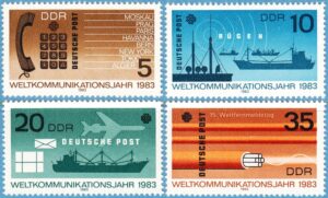 DDR 1983 M2770-3** världskommunikationsåret 4 kpl