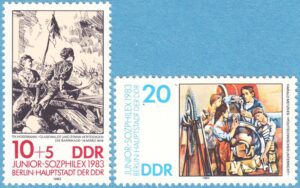 DDR 1983 M2812-3** frimärksutställning Junior-SOZPHILEX 2 kpl