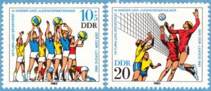 DDR 1983 M2814-5** bollövning volleyboll 2 kpl