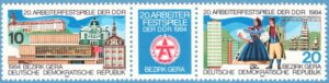 DDR 1984 M2880-1** arbetarfestspel 2 kpl i strip