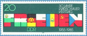 DDR 1985 M2946** Warszawapakten 30 år 1 kpl