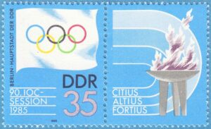 DDR 1985 M2949Zf** internationella olympiska kommittén 1 kpl med Zf