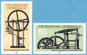 DDR 1985 M2957-87** tekniska monument 2 kpl