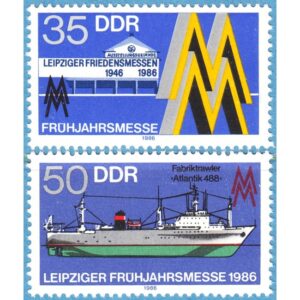 DDR 1986 M3003-4** Leipzig vårmässa 2 kpl