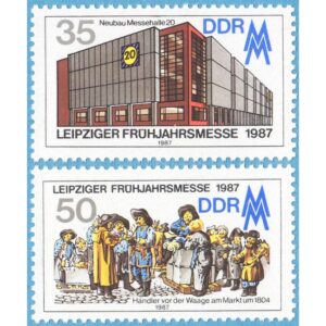 DDR 1987 M3080-1** Leipzig vårmässa 2 kpl