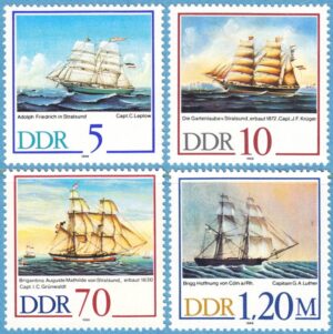 DDR 1988 M3198-01** segelfartyg 4 kpl