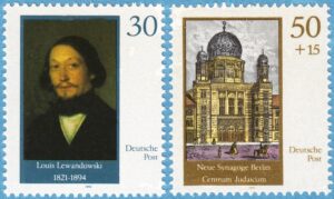 DDR 1990 M3358-9** restaurering av synagoga i Berlin 2 kpl