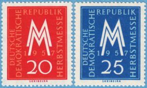 DDR 1957 M596-7** Leipzig höstmässa 2 kpl