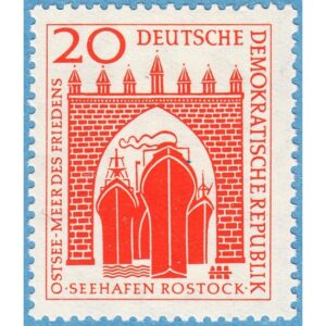 DDR 1958 M634** hamnen i Rostock 1 kpl