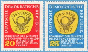 DDR 1959 M686-7** postministerkonferens 2 kpl