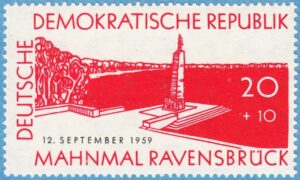 DDR 1959 M720** minnesmonument i Ravensbrück med datumtilltryck 1 kpl